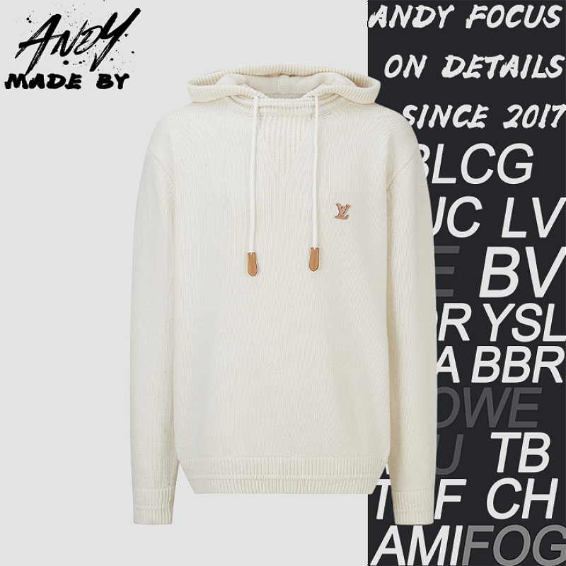 Louis Vuitton Embroidered Logo Knit Hoodie