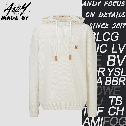 Louis Vuitton Embroidered Logo Knit Hoodie
