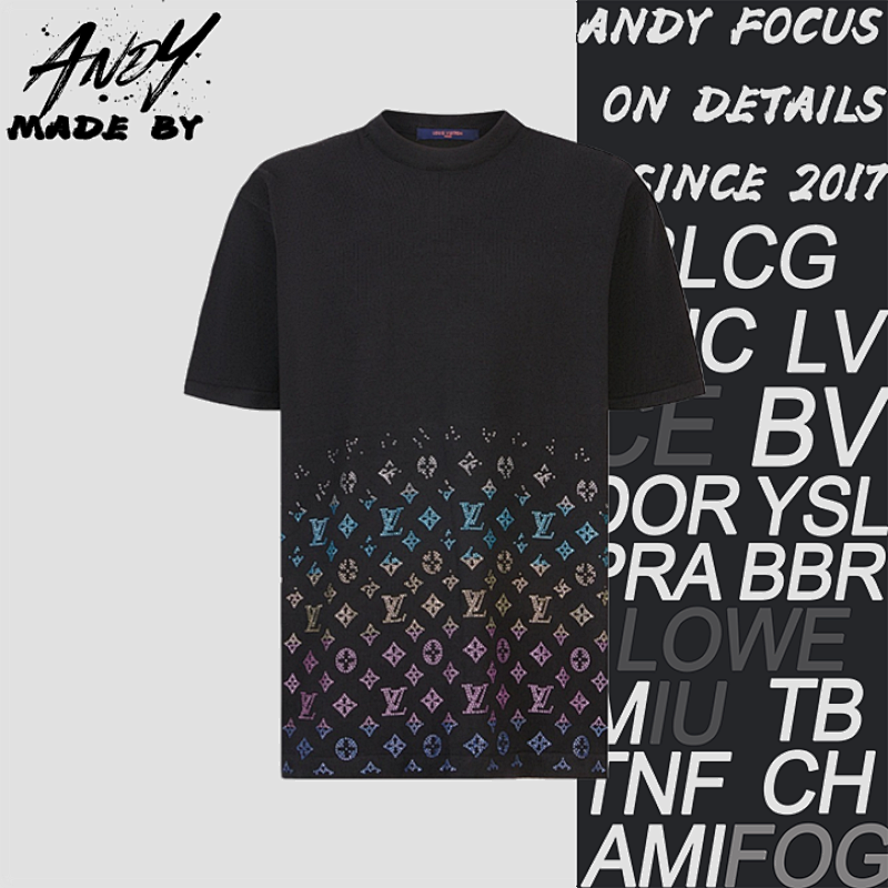 Louis Vuitton Rhinestone Knit Short-Sleeve T-Shirt
