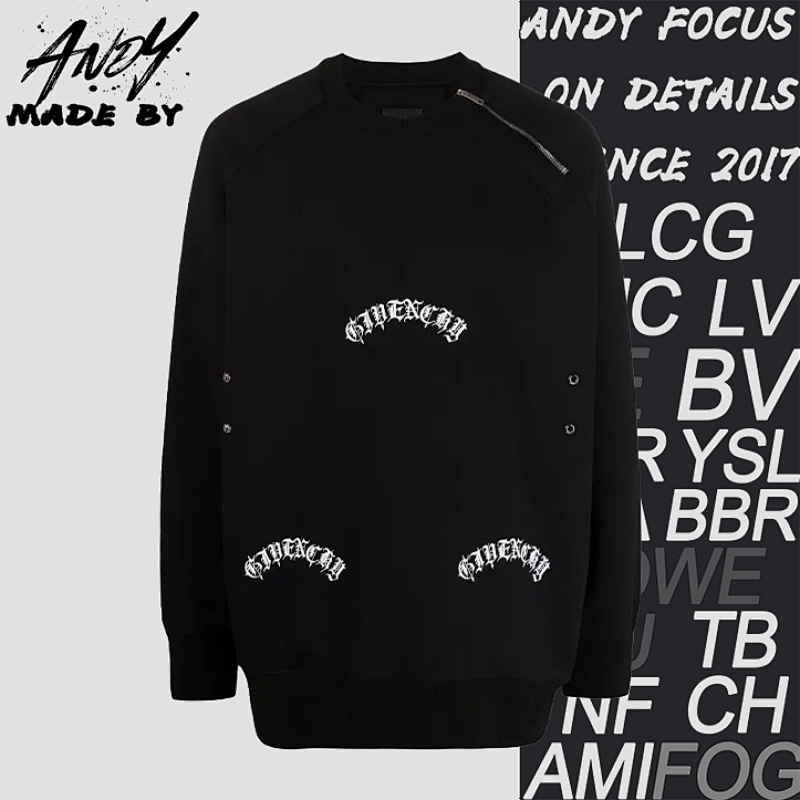 Zippered Metal Fleece Sweatshirt