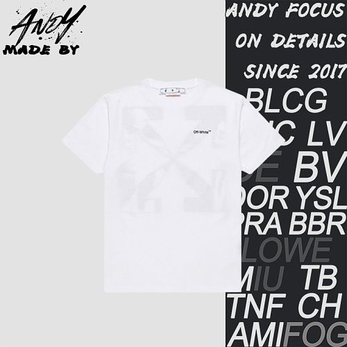 OW Short-sleeved T-shirt With Random Embroidered Arrows