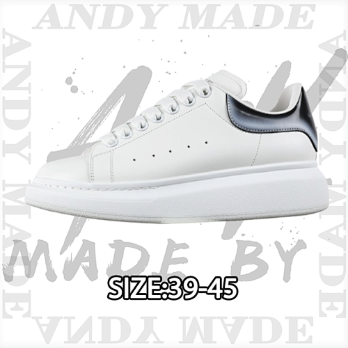 Alexander McQueen White Shoes In Gradient Grey