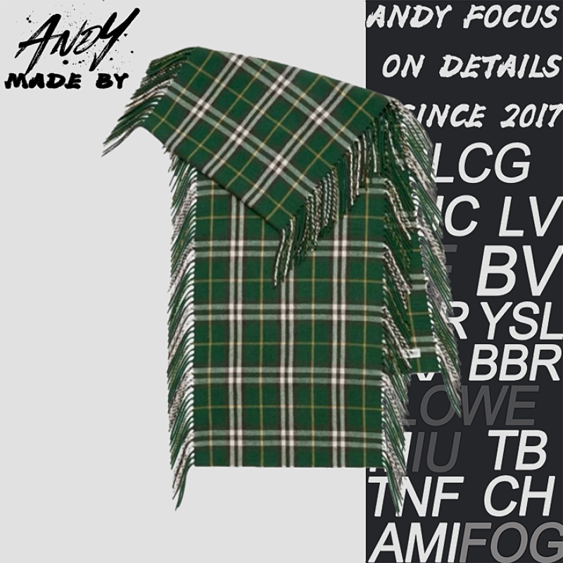 Asics Plaid Tassel Scarf