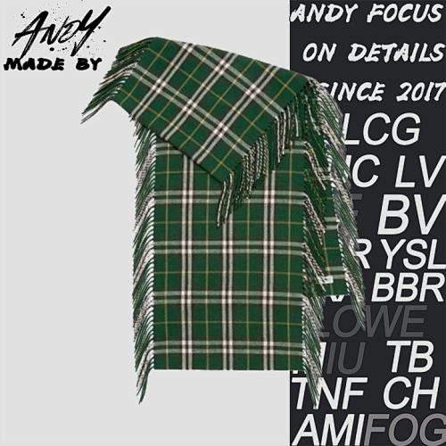 Asics Plaid Tassel Scarf