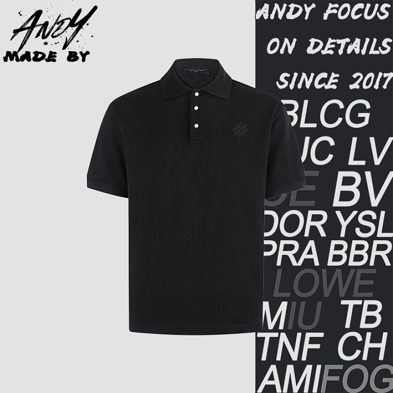 Cotton Embroidered Jacquard Check Polo Shirt