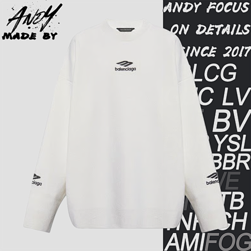 Balenciaga Blcg Embroidered Ski Crewneck Sweater