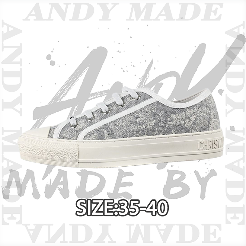 Dior Thin-soled Embroidered Gray Tiger