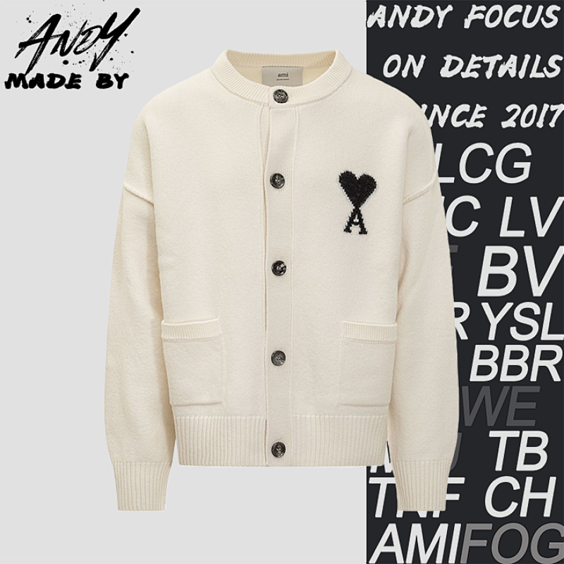 46 Oversized Wool Crew Neck Cardigan