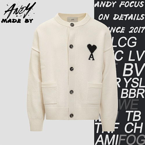 46 Oversized Wool Crew Neck Cardigan