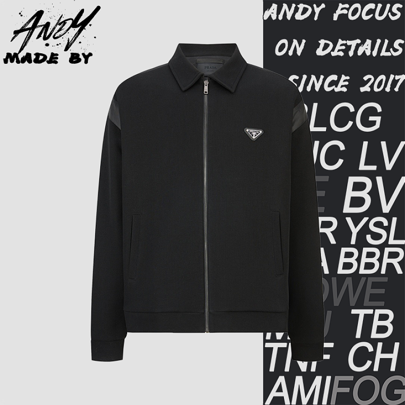 Prada Nylon Mercerized Cotton Zipper Jacket
