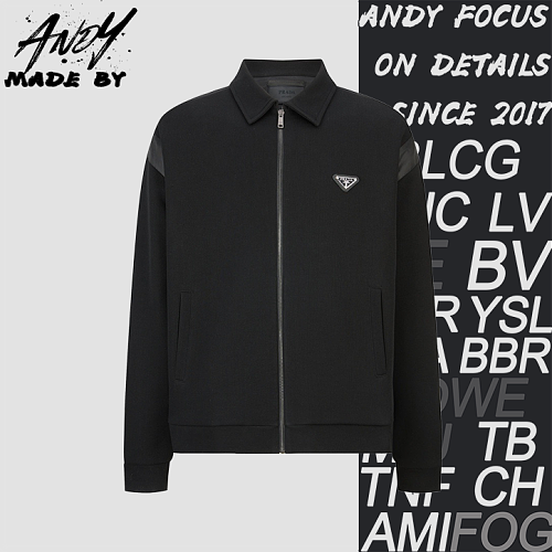 Prada Nylon Mercerized Cotton Zipper Jacket