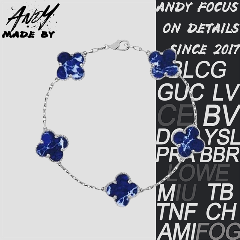 Peter Stone Five Flower Bracelet White Gold