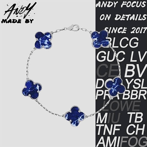 Peter Stone Five Flower Bracelet White Gold