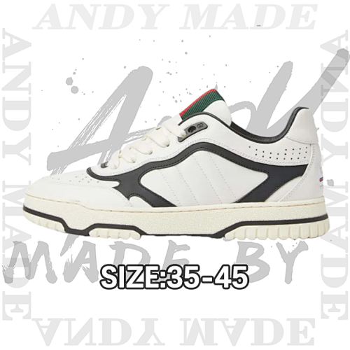 Gucci G Ucci Re-Web Leather SneakersLow-top All-match White Sports Sneakers