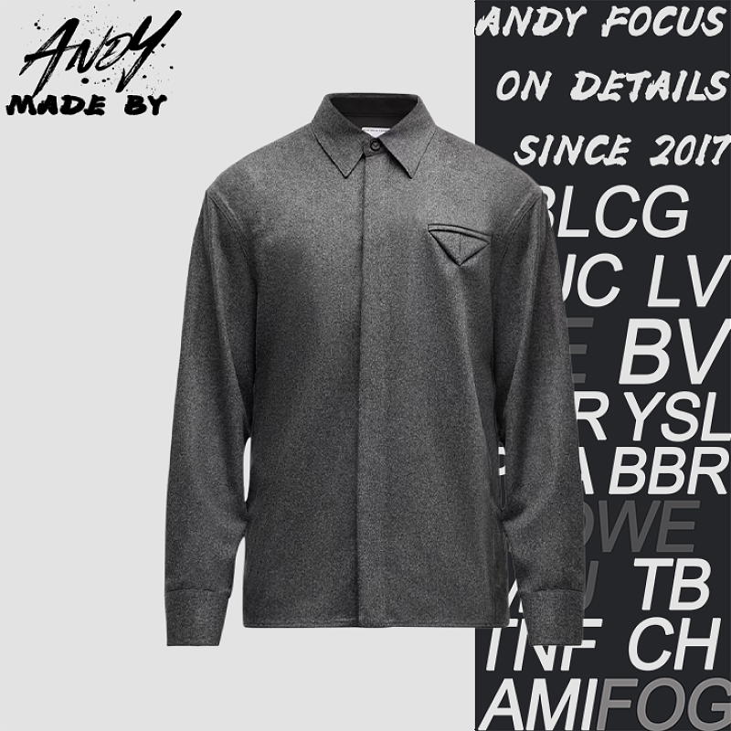 Wool Jacket Shirt Gray