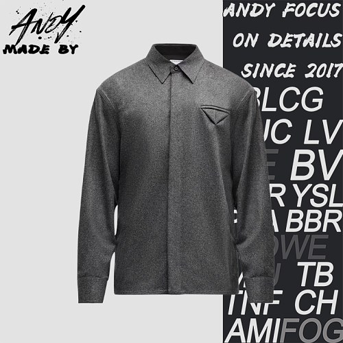 Wool Jacket Shirt Gray