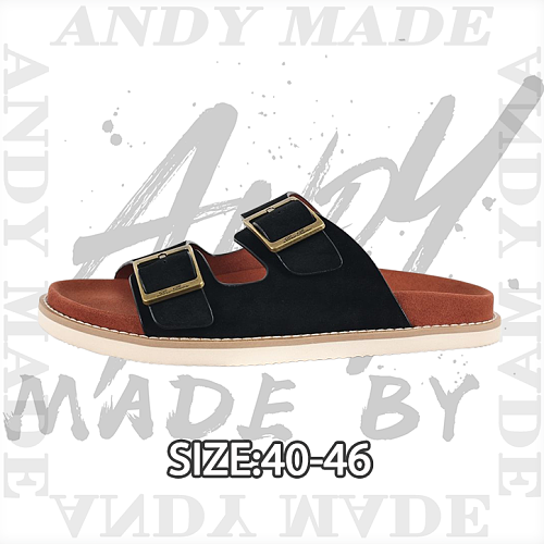 Platform Suede Flip-Flops Black Brown