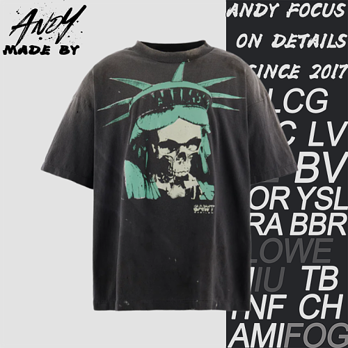 Skull And Liberty Print Short-Sleeve T-Shirt