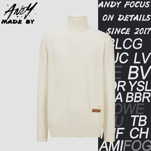 Louis Vuitton Pocket Leather Label Turtleneck Sweater