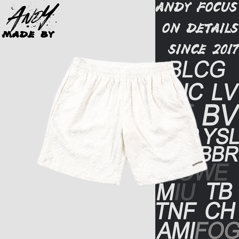Cannes Limited Edition Cross-Patterned Terry Cloth Shorts