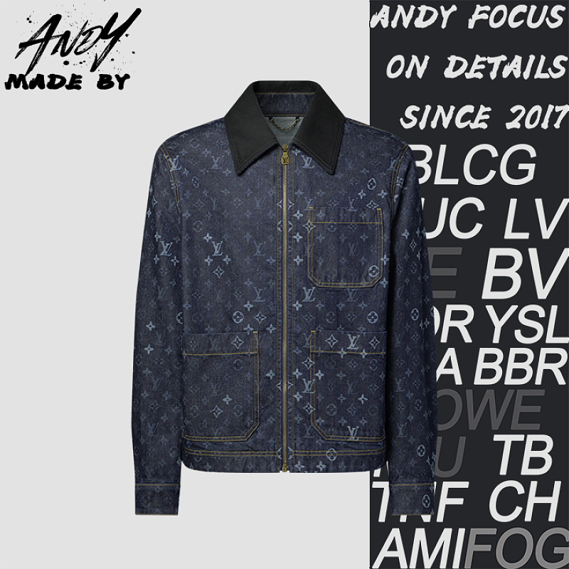 Louis Vuitton Monogram All-Over Jacquard Pocket Denim Jacket