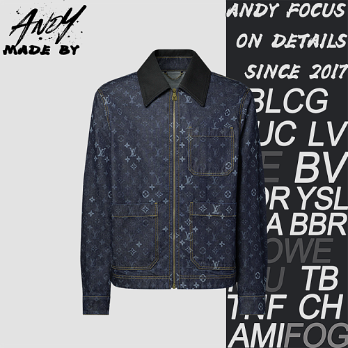 Louis Vuitton Monogram All-Over Jacquard Pocket Denim Jacket