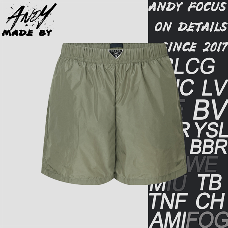 Prada Nylon Steel Label Beach Shorts
