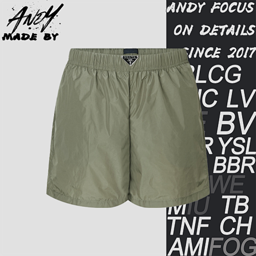 Prada Nylon Steel Label Beach Shorts