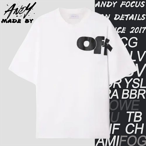 O FF Bold Lettering Print Short-sleeved Shirt