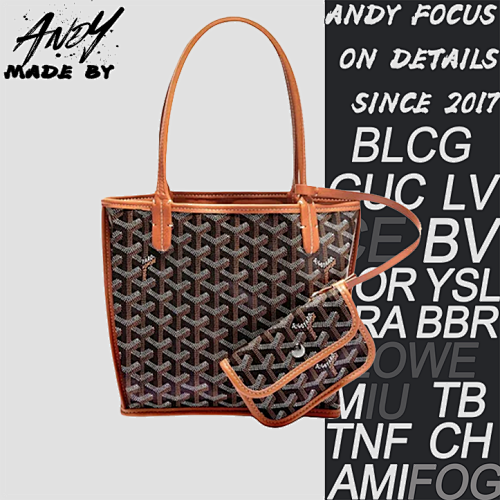 Louis Vuitton Goyard Double-faced Calfskin Tote Bag Brown
