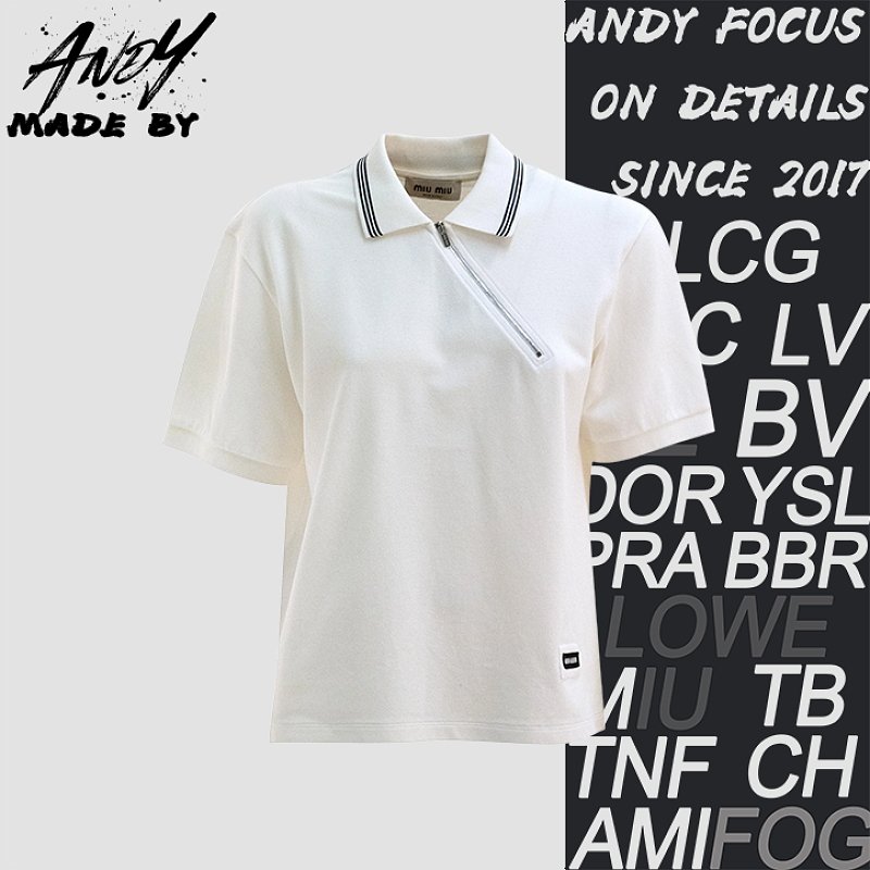 Zip-up Polo Shirt