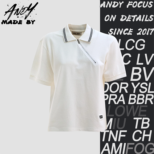 Zip-up Polo Shirt