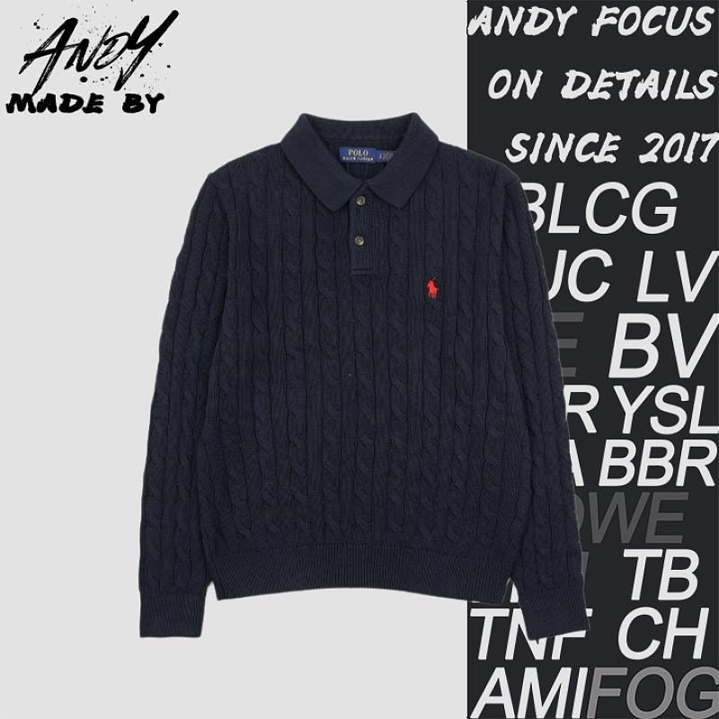 Twist Pattern Polo Long Sleeve
