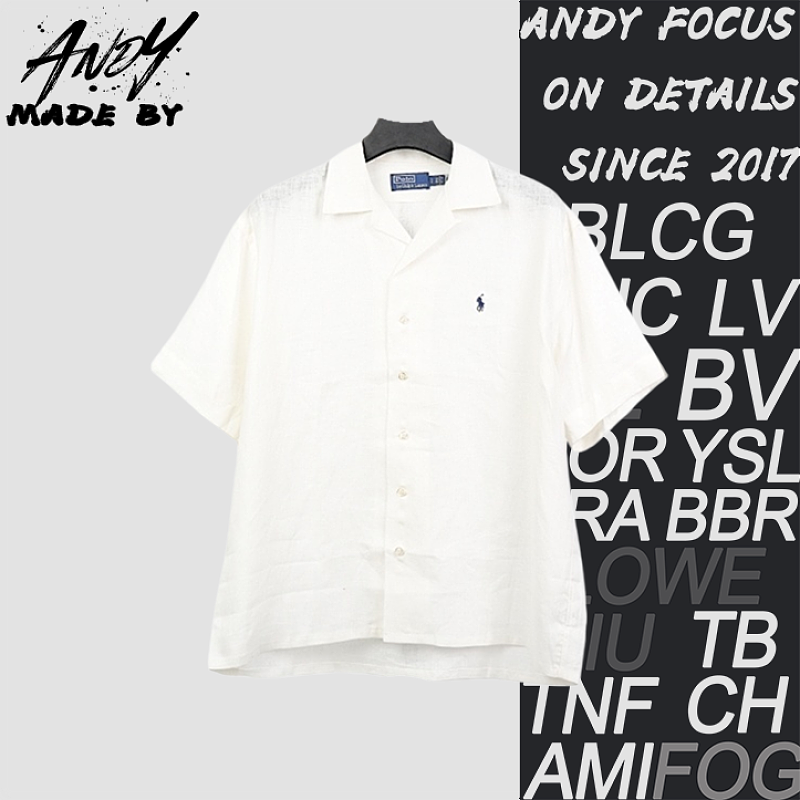 Off-White Polo Horse Embroidered Linen Short-sleeved ShirtItem ID