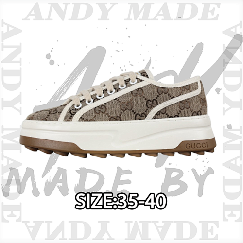 Gucci Tennis Classic Series Platform Canvas Shoes