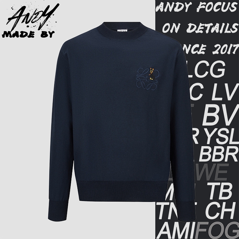 Loewe Animal Anagram Embroidered Logo Knit Sweater