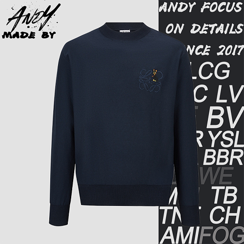 Loewe Animal Anagram Embroidered Logo Knit Sweater