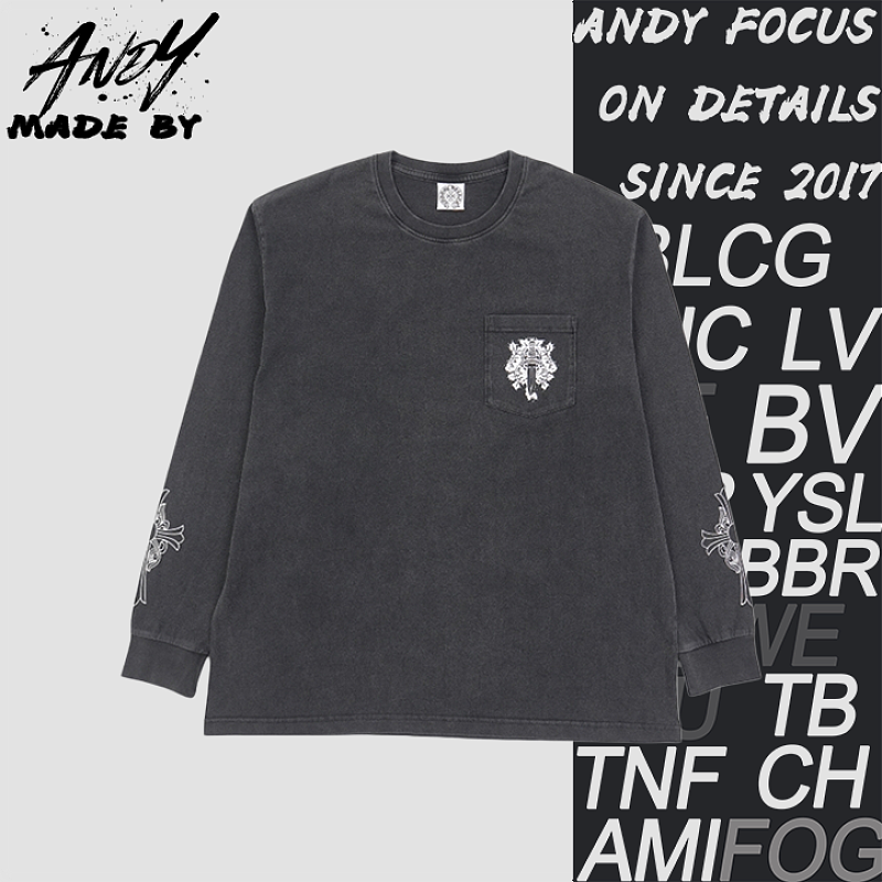 Long-sleeve Pocket Vine Sword Printed Shirt