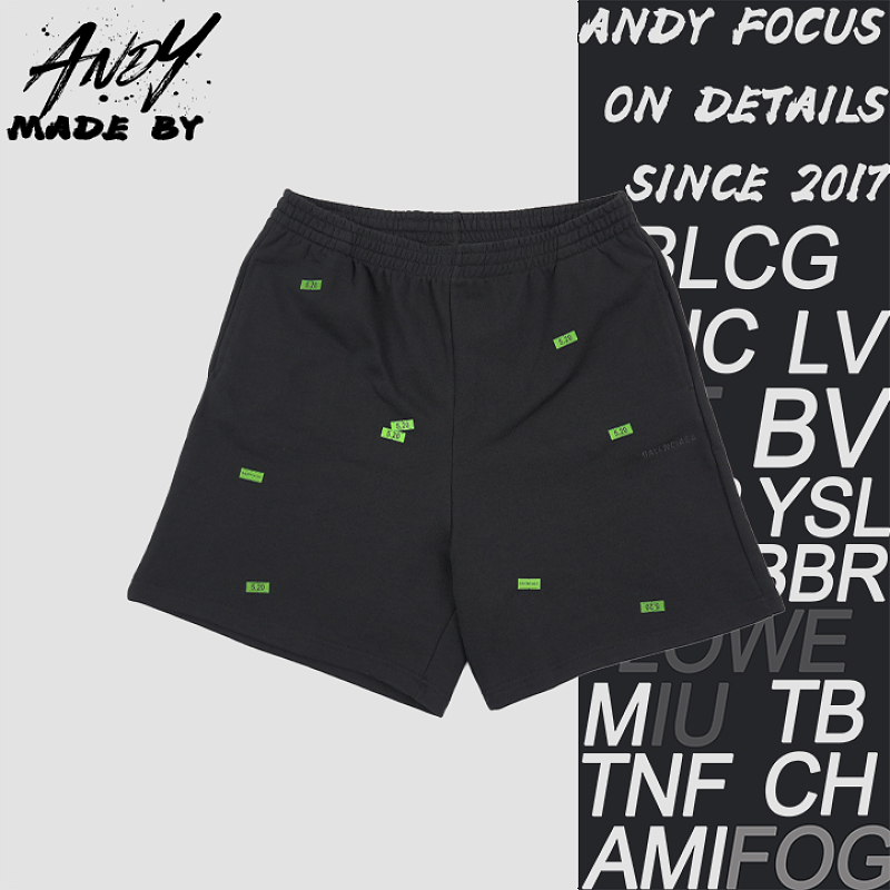 Label Sticker Print Shorts