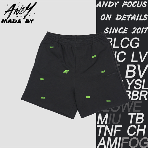 Label Sticker Print Shorts