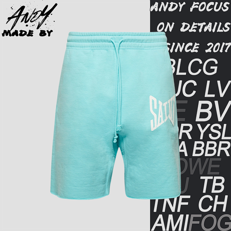 S M 23ss Saint Street Font Printed Shorts