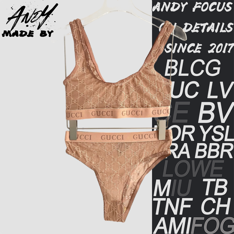 Gucci G Home Letter Embroidery Mesh Sexy Bikini