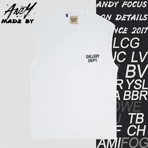 G D Pocket English Print Vest Short Sleeves