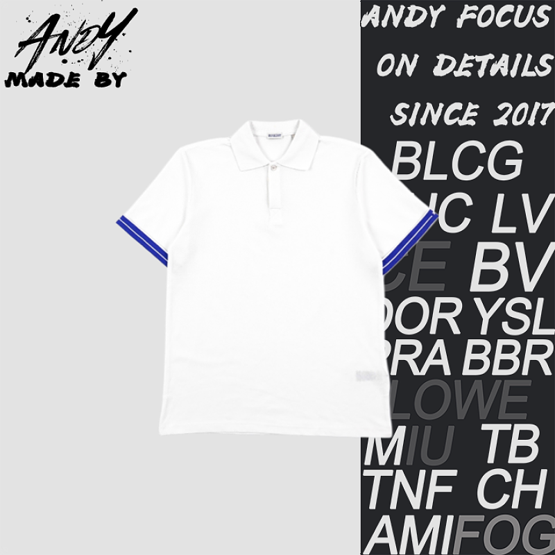 Bbr Polo Short-sleeved Shirt With Striped Horse Pattern Cuffs