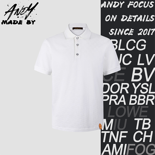 Damier Silk Cotton Piqué Polo Shirt