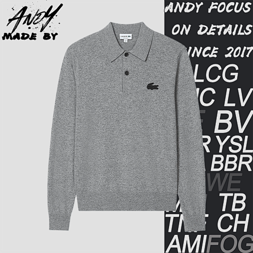Crocodile Casual Collared Long-Sleeved Knit Sweater