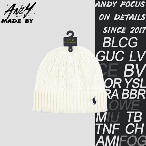 Ralph Lauren Rolled-brim Wool Beanie White