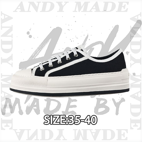 Dior Black Canvas Platform