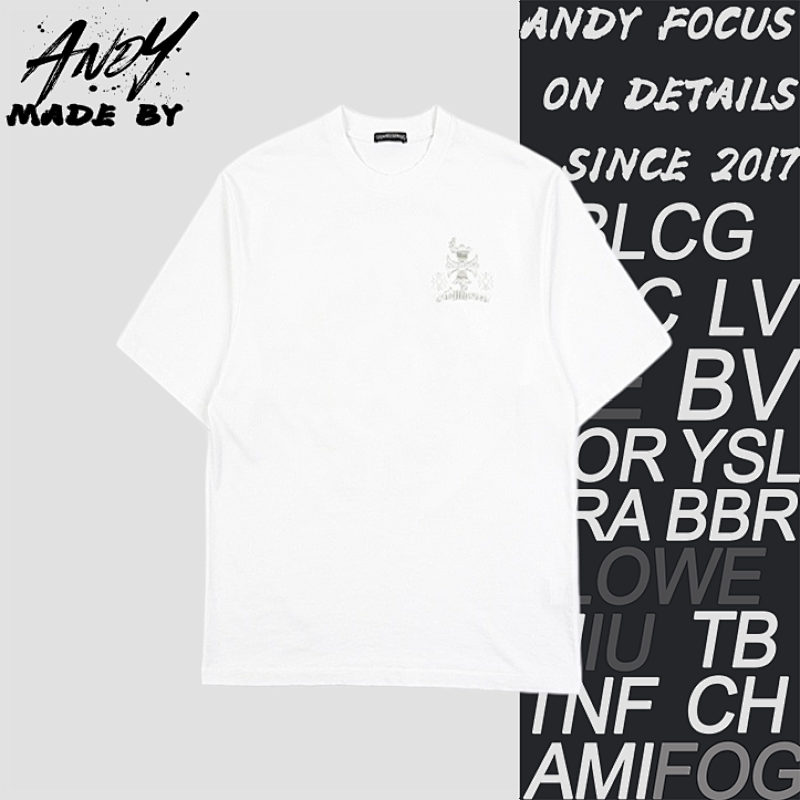 Chrome Hearts Vase Arch Bridge Chain Embroidery Round Neck Short Sleeve