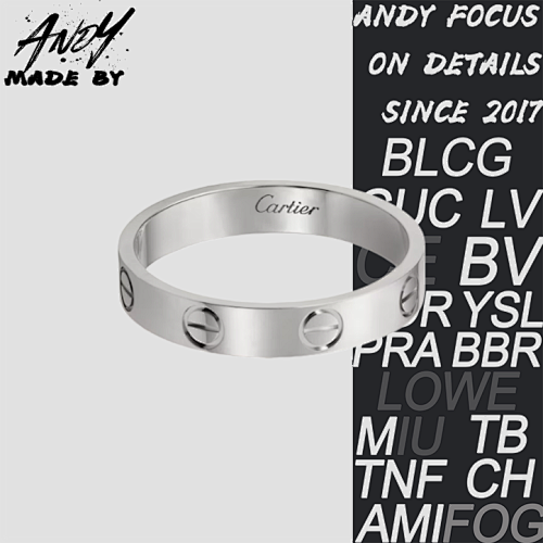 C Narrow Edition Diamond Free Ring In White Gold